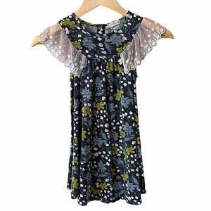 Boutique Lilipurri girls size 5 dress Blue Floral
